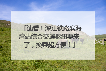速看！深江铁路滨海湾站综合交通枢纽要来了，换乘超方便！