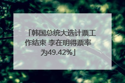 韩国总统大选计票工作结束 李在明得票率为49.42%