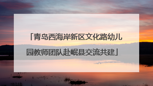 青岛西海岸新区文化路幼儿园教师团队赴岷县交流共建