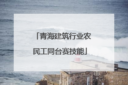 青海建筑行业农民工同台赛技能