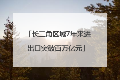 长三角区域7年来进出口突破百万亿元