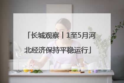 长城观察丨1至5月河北经济保持平稳运行