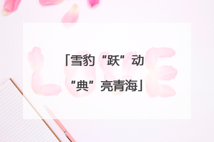 雪豹“跃”动 “典”亮青海