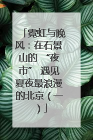霓虹与晚风：在石景山的 “夜市” 遇见夏夜最浪漫的北京（一）