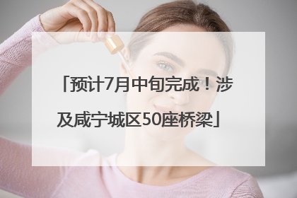 预计7月中旬完成！涉及咸宁城区50座桥梁