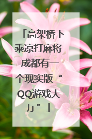 高架桥下乘凉打麻将 成都有一个现实版“QQ游戏大厅”