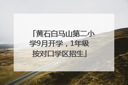 黄石白马山第二小学9月开学，1年级按对口学区招生