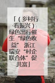 （乡村行·看振兴）绿色出行催生“绿色收益” 浙江瑞安“村企联合体”促共富