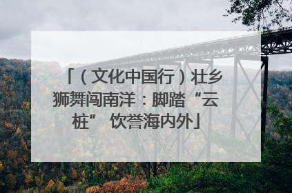 （文化中国行）壮乡狮舞闯南洋：脚踏“云桩” 饮誉海内外