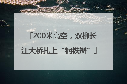 200米高空，双柳长江大桥扎上“钢铁辫”