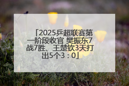 2025乒超联赛第一阶段收官 樊振东7战7胜、王楚钦3天打出5个3∶0
