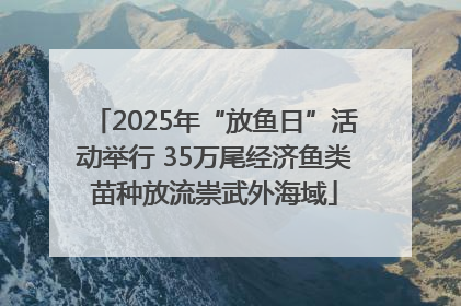 2025年“放鱼日”活动举行 35万尾经济鱼类苗种放流崇武外海域