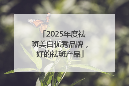 2025年度祛斑美白优秀品牌，好的祛斑产品