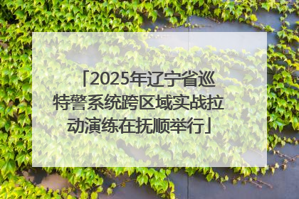 2025年辽宁省巡特警系统跨区域实战拉动演练在抚顺举行