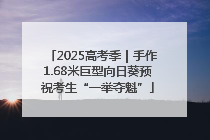 2025高考季｜手作1.68米巨型向日葵预祝考生“一举夺魁”