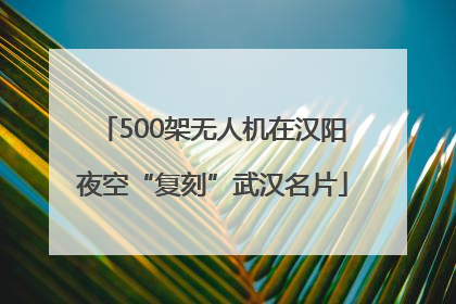 500架无人机在汉阳夜空“复刻”武汉名片