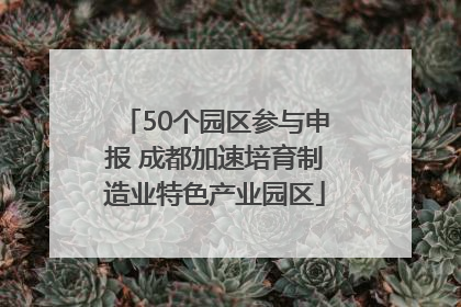 50个园区参与申报 成都加速培育制造业特色产业园区