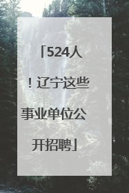524人！辽宁这些事业单位公开招聘