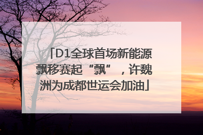D1全球首场新能源飘移赛起“飘”，许魏洲为成都世运会加油